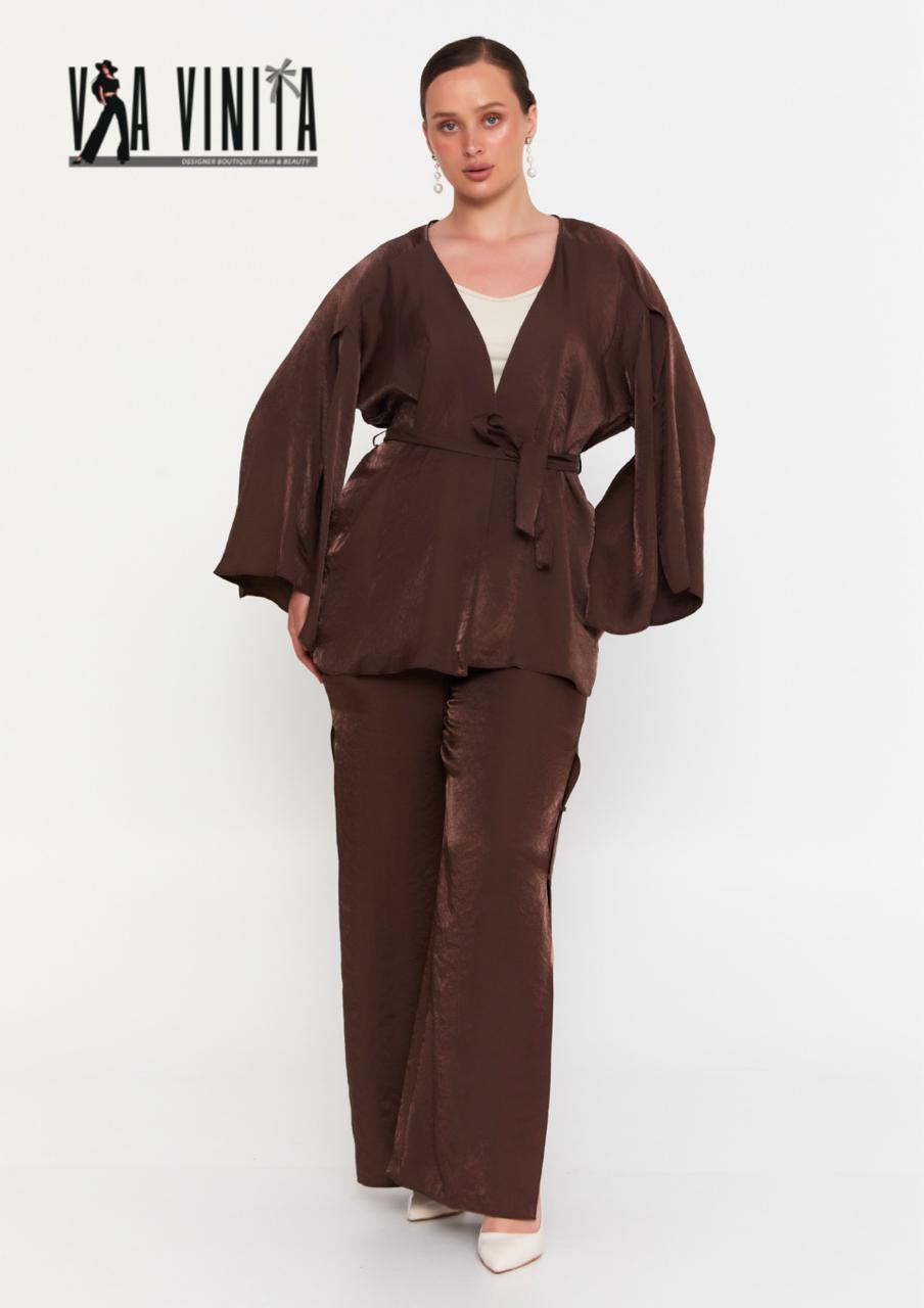 Chocolate Kimono Ensemble